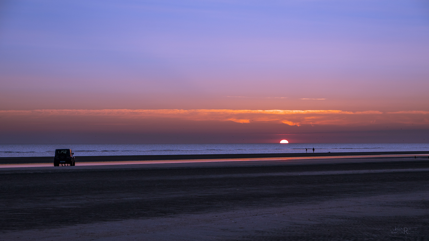 Solnedgang personer jeep 6272